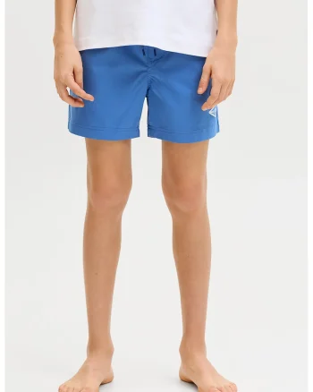 Pantaloni scurti de baie cu snur de ajustare, Albastru deschis