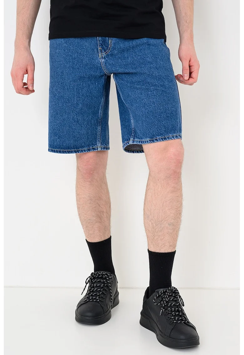 Blugi scurti regular fit, Albastru