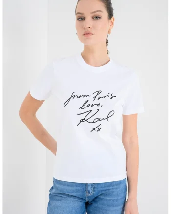 Tricou din bumbac organic cu imprimeu, Negru/Alb optic