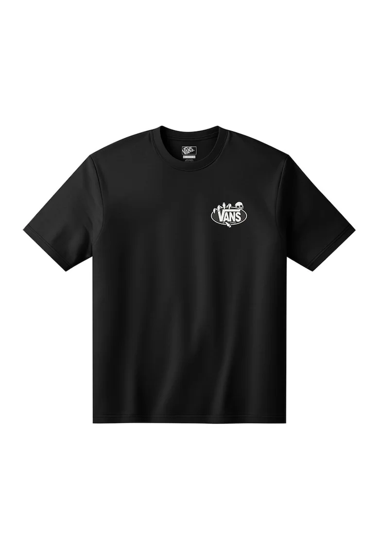 Tricou din bumbac Show Off, Negru/Gri deschis
