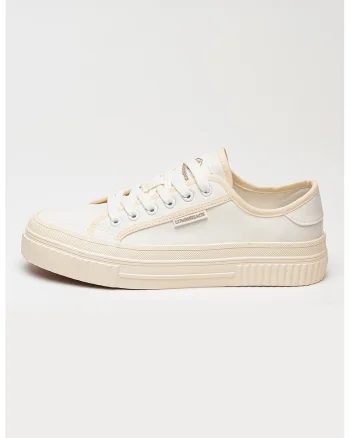 Pantofi sport din material textil cu talpa flatform Anya, Alb