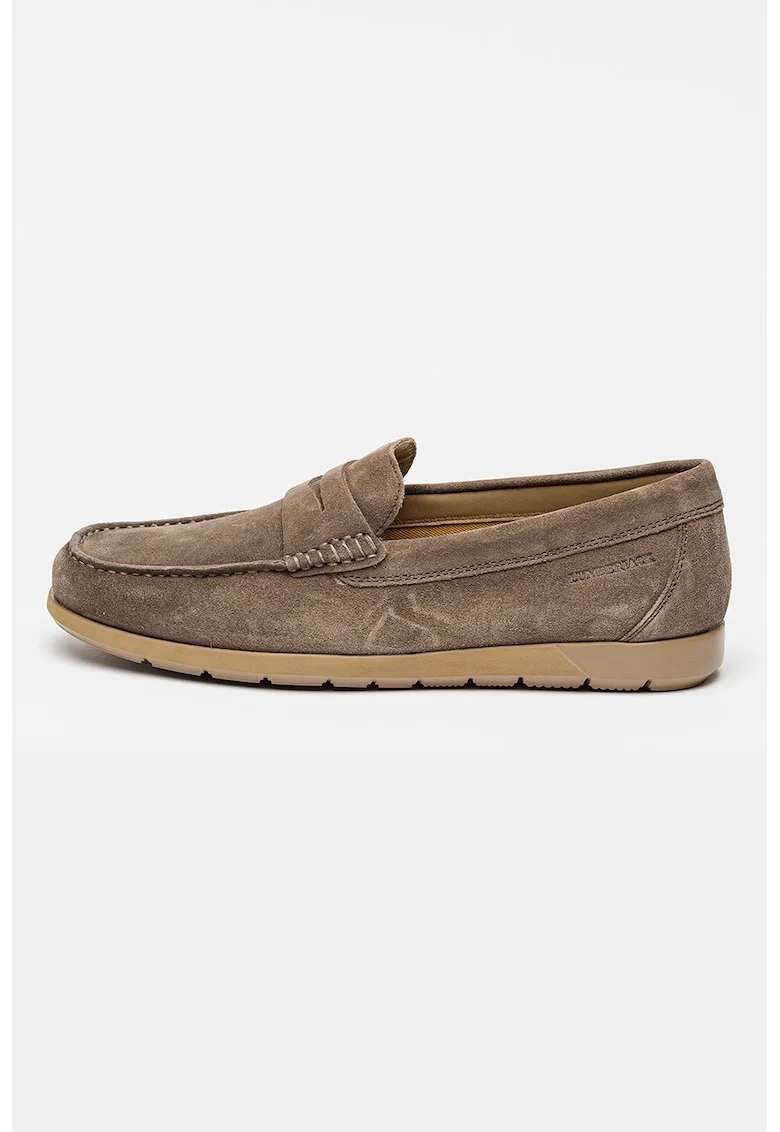 Pantofi loafer din piele intoarsa Lamard, Maro taupe