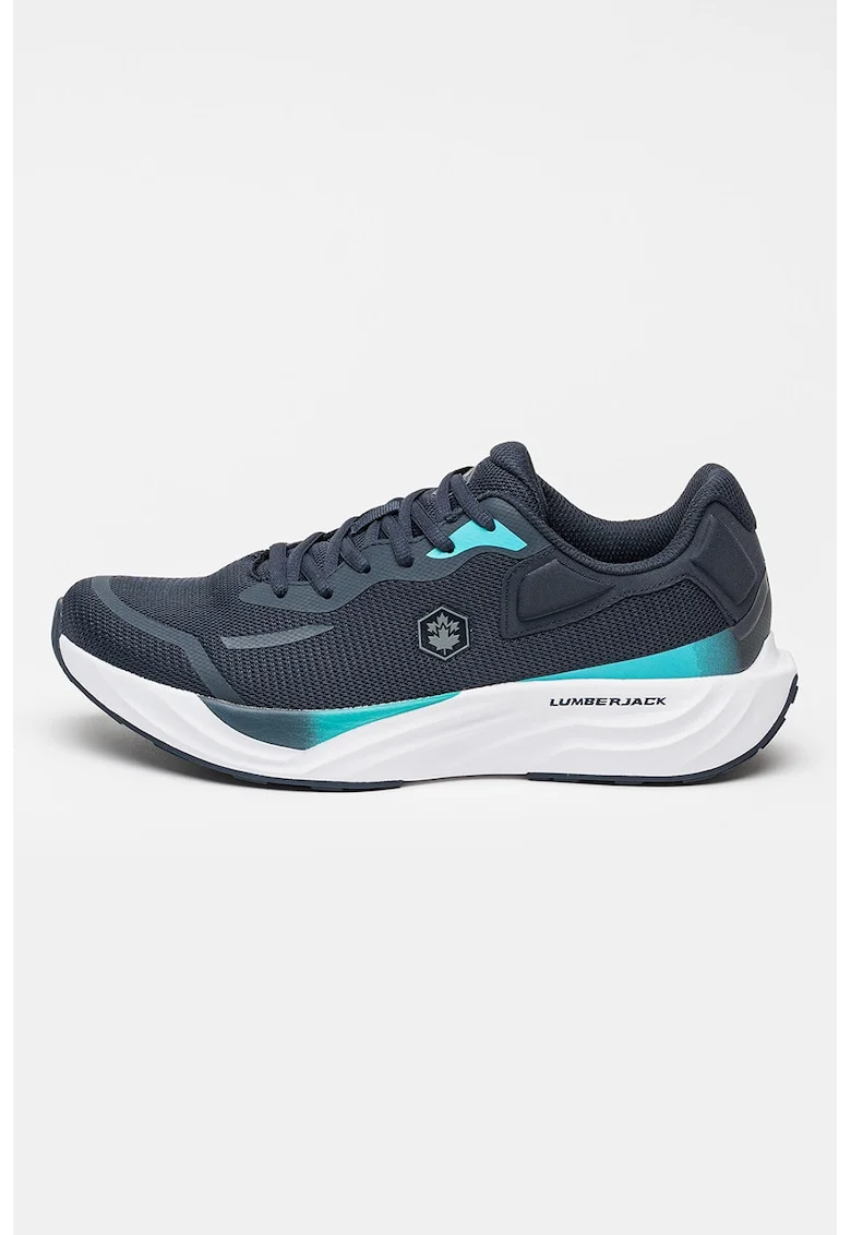 Pantofi sport low-cut cu insertii din plasa Rexron, Albastru ultramarin