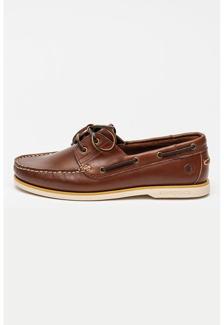 Pantofi loafer din piele Navigator, Maro