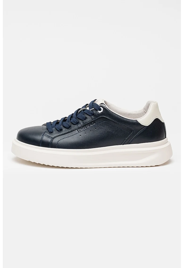 Pantofi sport din piele si piele ecologica Connell, Bleumarin