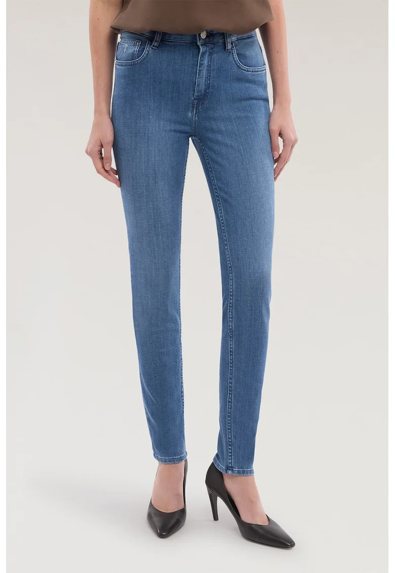 Blugi slim fit din amestec de bumbac, Albastru deschis