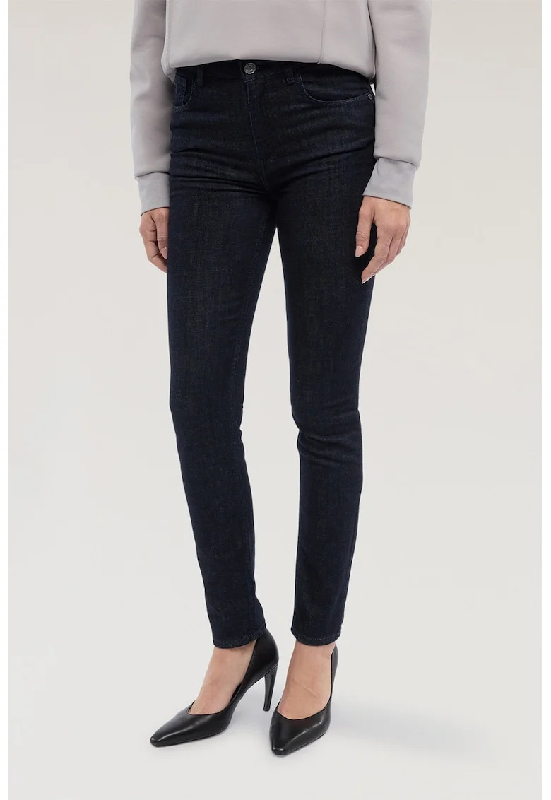 Blugi skinny cu talie medie, Albastru ultramarin