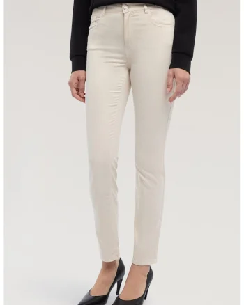 Blugi slim fit din amestec de lyocell, Alb fildes