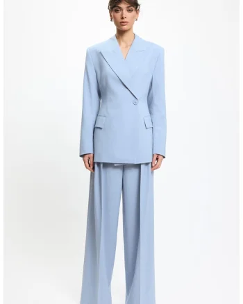 Studio Sacou dama albastru, croiala cambrata, stil elegant, Albastru