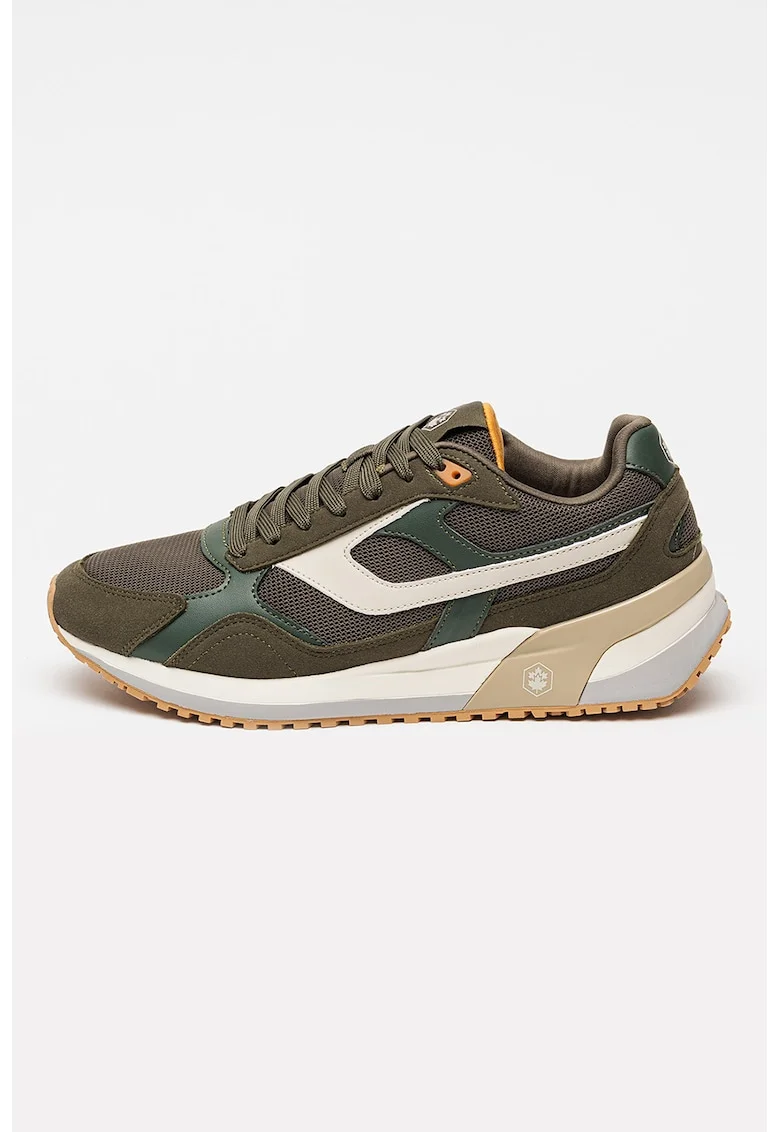 Pantofi sport cu sireturi Erre, Alb/Verde