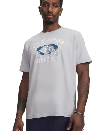 Tricou lejer cu imprimeu pe piept Globe, Alb/Gri deschis