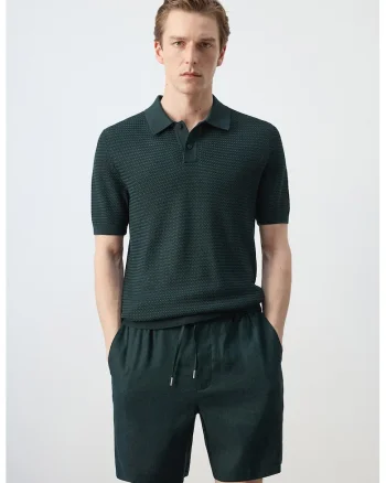 Tricou polo uni, Verde padure