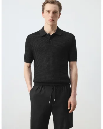 Tricou polo uni, Negru