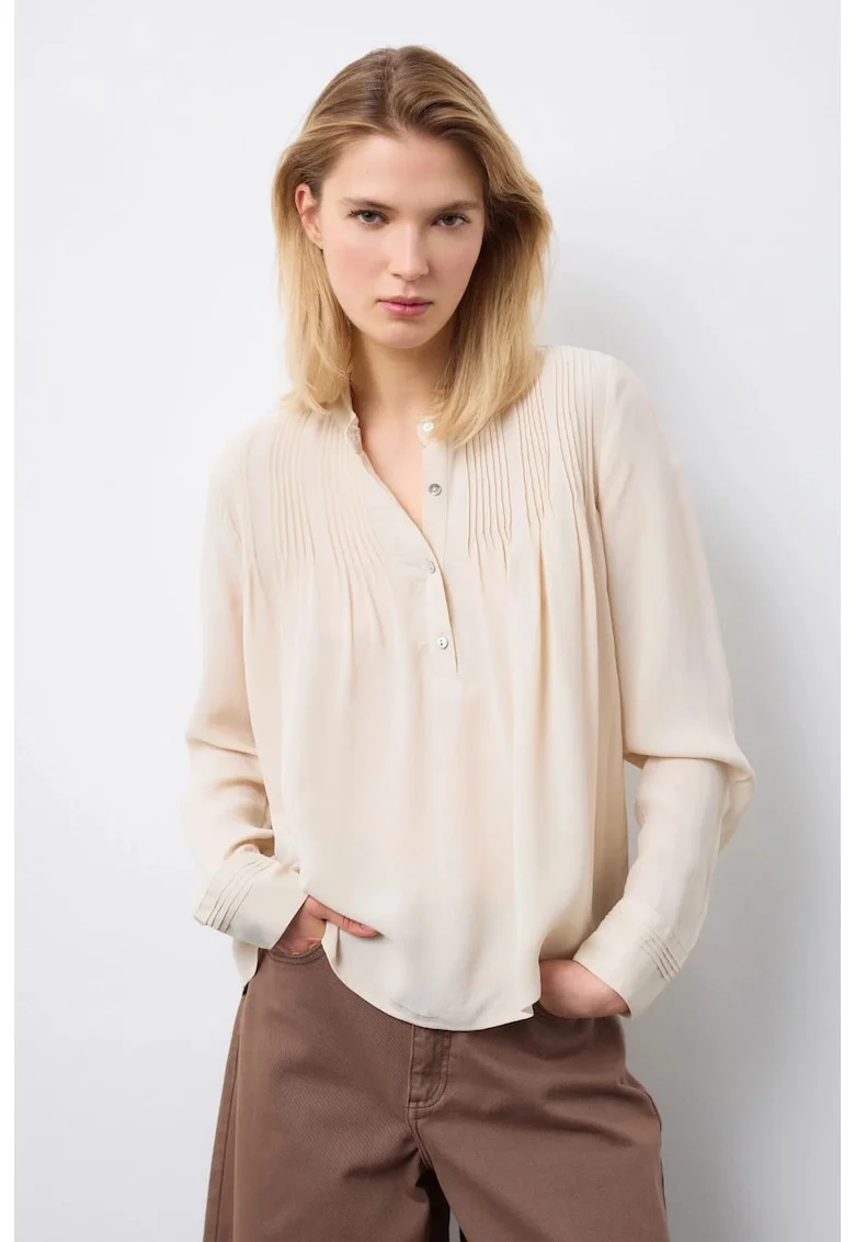 Bluza lejera din viscoza, Bej