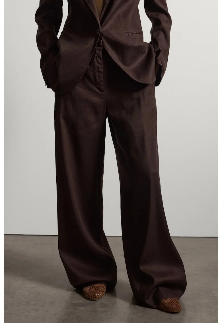 Pantaloni cu croiala ampla, Maro