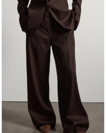 Pantaloni cu croiala ampla, Maro