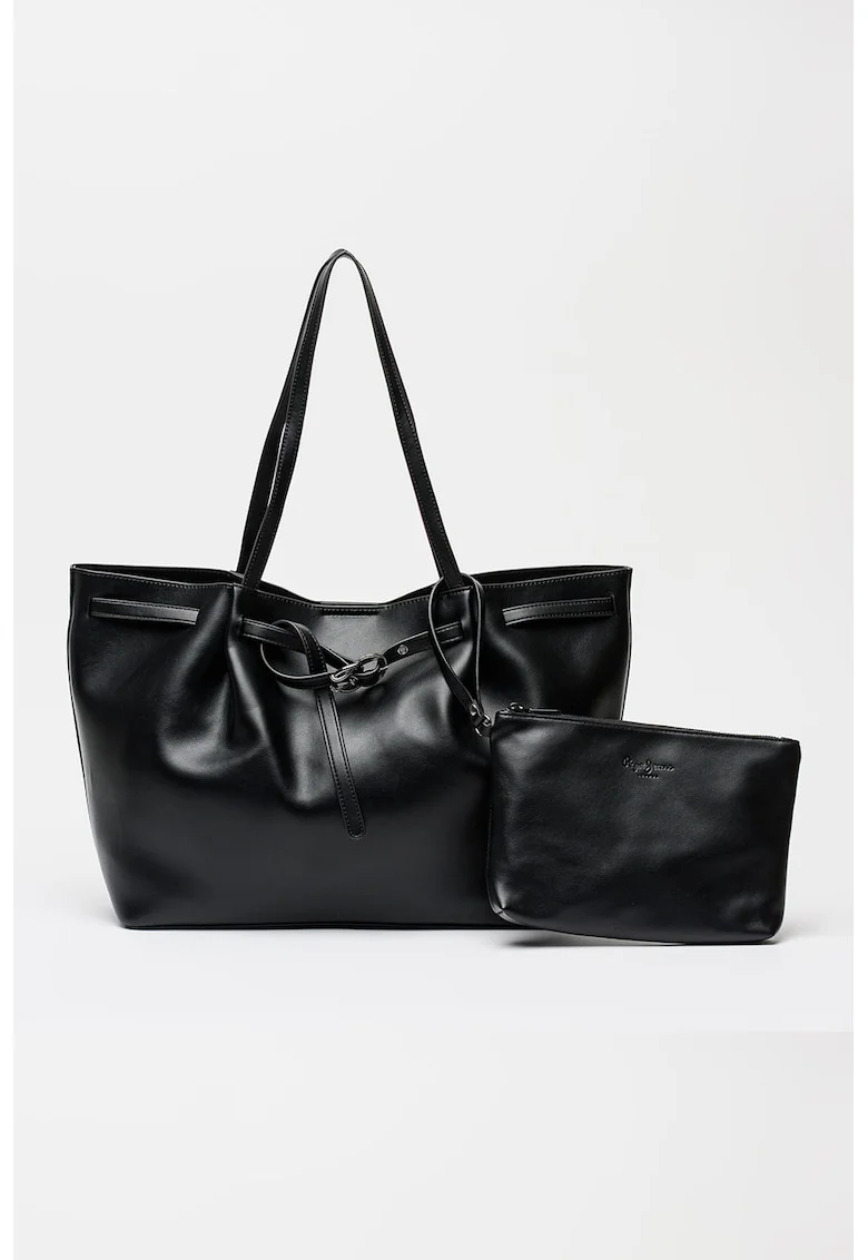 Geanta shopper cu etui interior detasabil Tessa, Negru