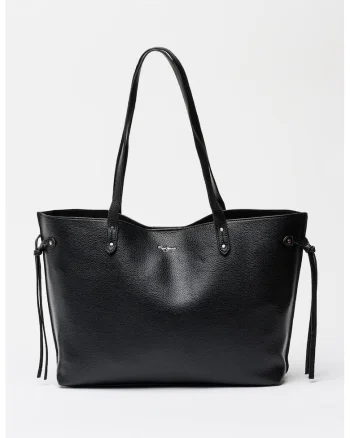 Geanta tote din piele ecologica Audrey, Negru