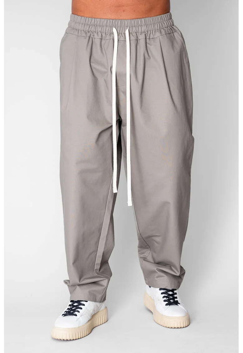 Pantalon lung drept cu buzunare Taupe 20986, Bej inchis