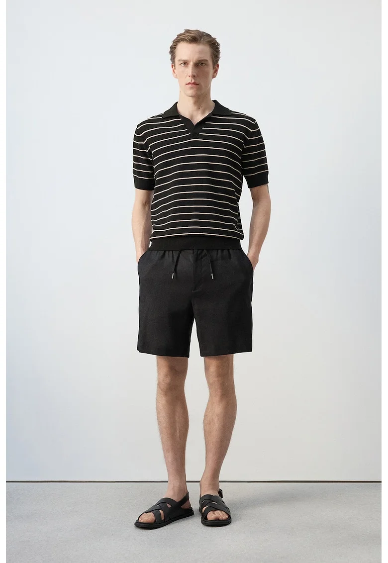 Tricou polo din bumbac, Negru