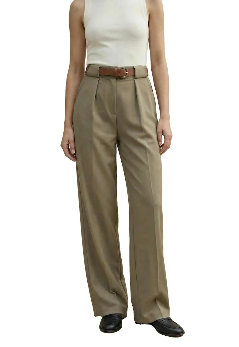 Pantaloni dama,  Kaki, Talie inalta