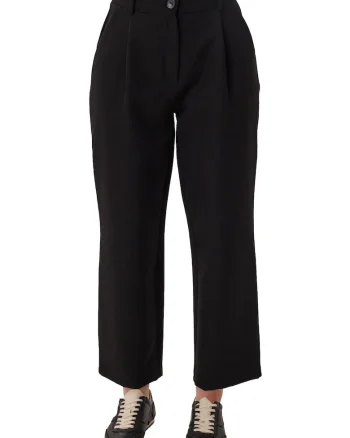 Pantaloni dama, Happiness Istanbul, Poliester/Elastan, Negru,