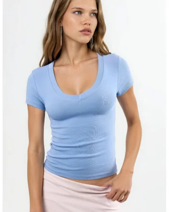 Tricou dama  albastru,