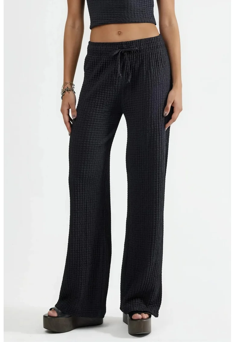 Pantaloni dama,  Poliester/Elastan, Negru