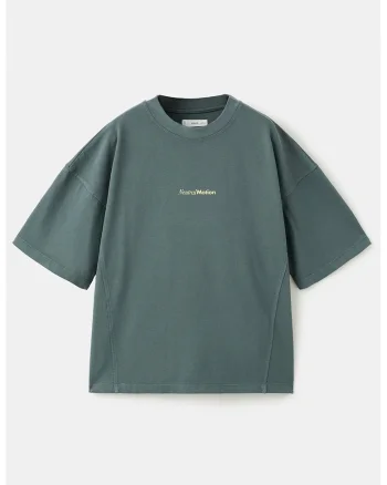 Tricou lejer cu imprimeu text, Verde feriga