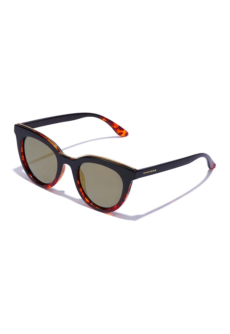 Ochelari de soare unisex polarizati, Negru/Maro