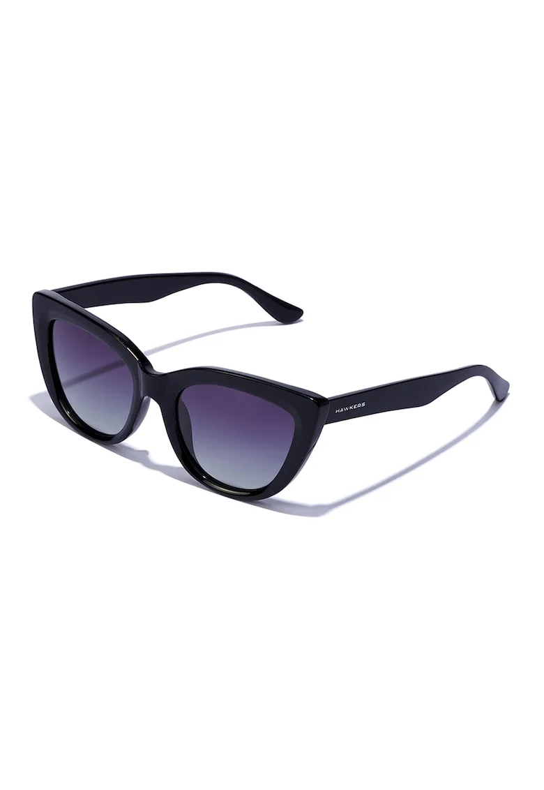 Ochelari de soare unisex cat-eye polarizati, Negru
