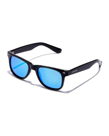 Ochelari de soare unisex polarizati cu lentile oglinda, Negru