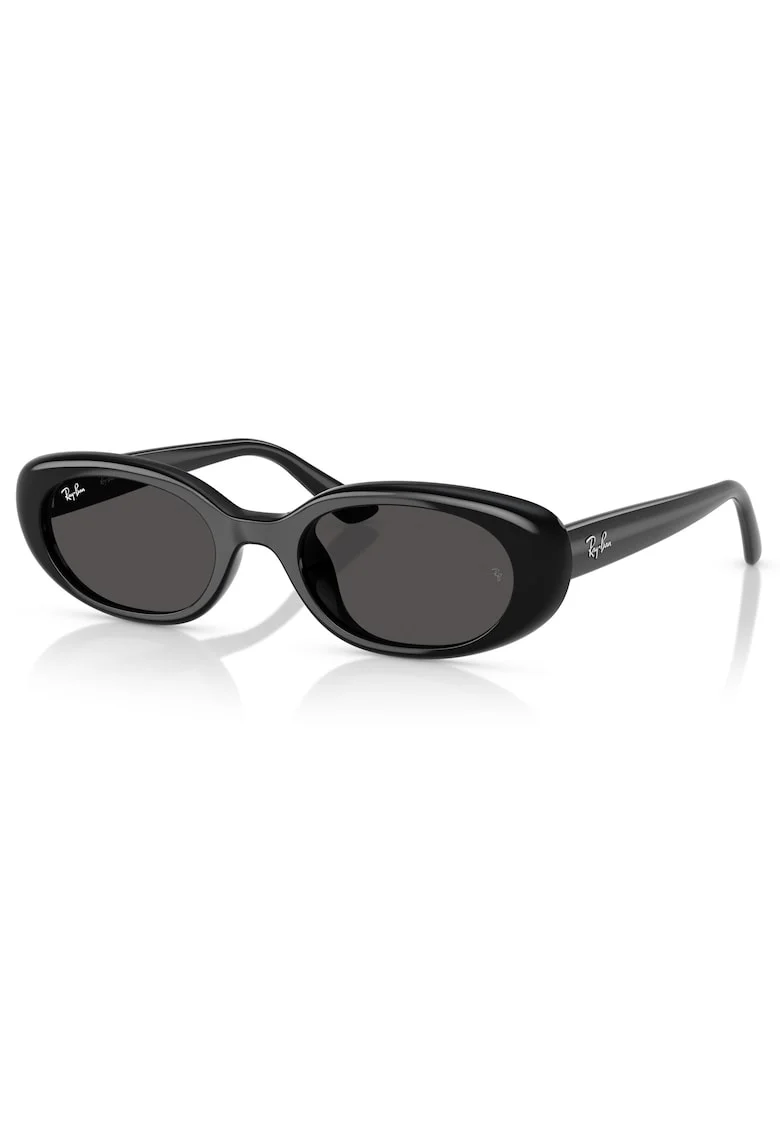 Ray Ban, Ochelari de soare ovali cu logo, Negru