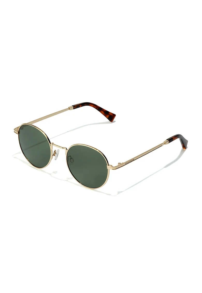 Ochelari de soare rotunzi unisex polarizati Moma, Auriu/Verde feriga