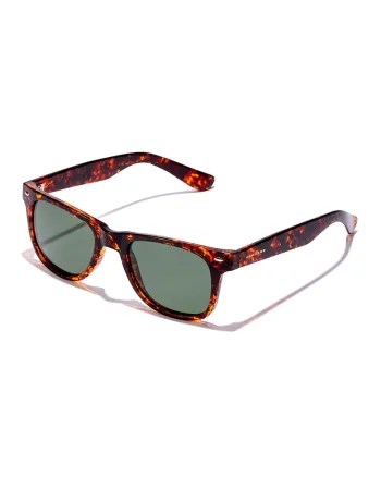 Ochelari de soare patrati unisex polarizati, Negru/Portocaliu