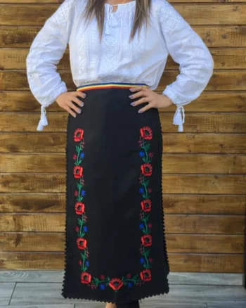 Fote brodate cu model traditional Flori 5