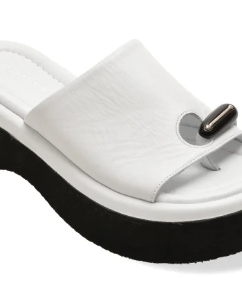 Papuci GRYXX albi, 4714750, din piele naturala