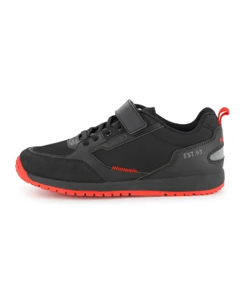 Pantofi sport low-cut cu velcro, Rosu/Negru