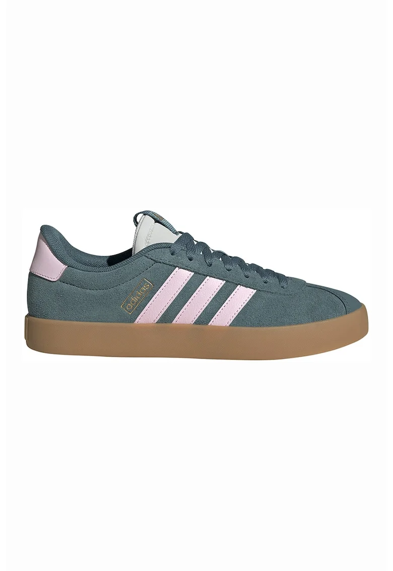 Pantofi sport VL Court 3.0 din piele cu garnituri din piele intoarsa, Roz pastel/Verde persan