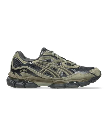 Pantofi sport din piele intoarsa si piele ecologica GEL-NYC Concrete, Gri/Kaki