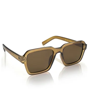 Ochelari de soare unisex dreptunghiulari polarizati, Caramel