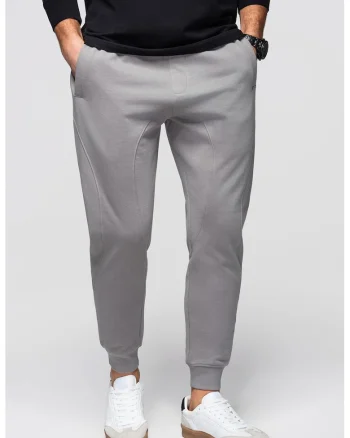Pantaloni de trening din bumbac cu snururi de ajustare, Gri