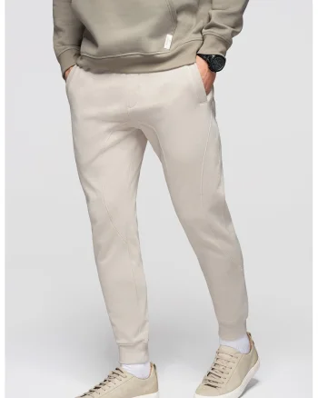 Pantaloni de trening din bumbac cu snururi de ajustare, Gri deschis