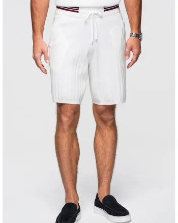 Pantaloni scurti cu buzunare laterale, Alb