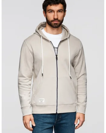 Hanorac regular fit cu buzunare, Gri deschis
