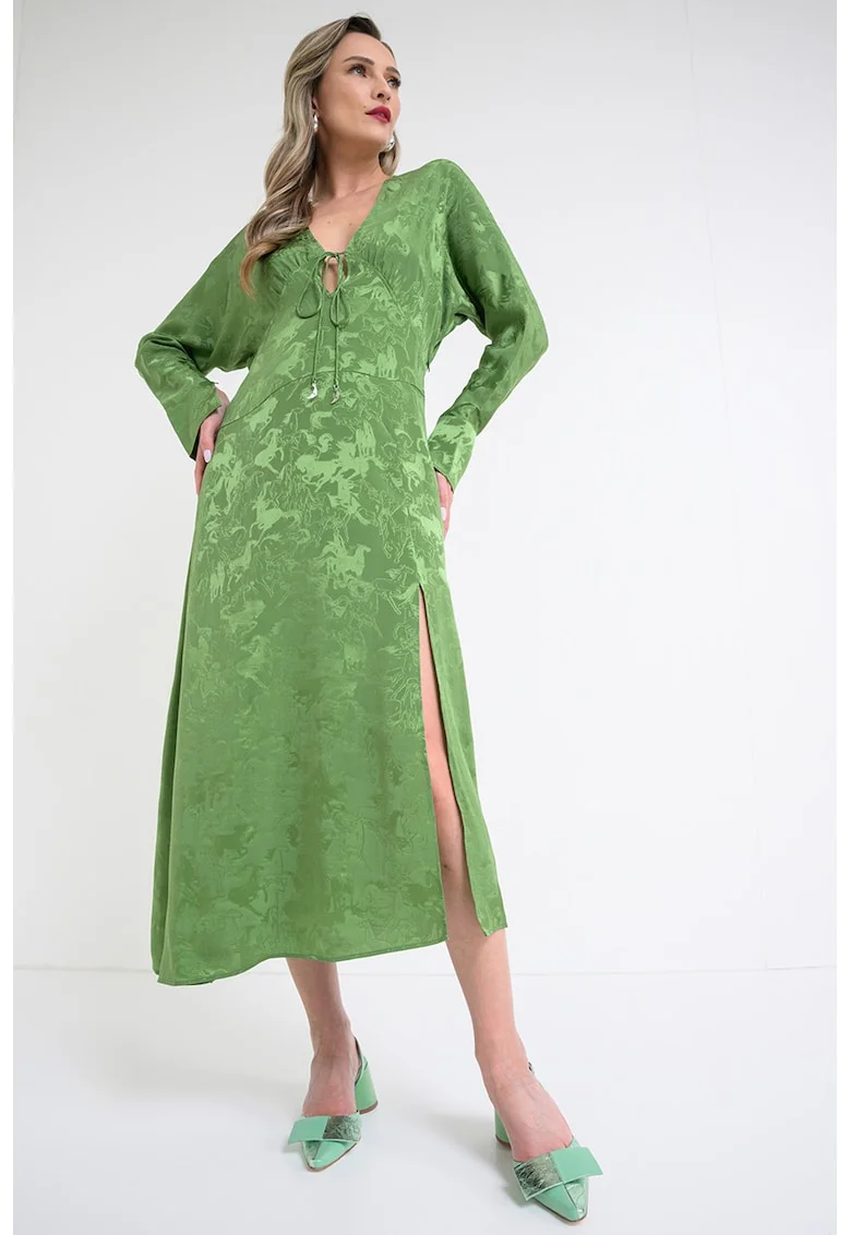 Rochie cu model Verveine, Verde aquamarin