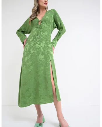 Rochie cu model Verveine, Verde aquamarin
