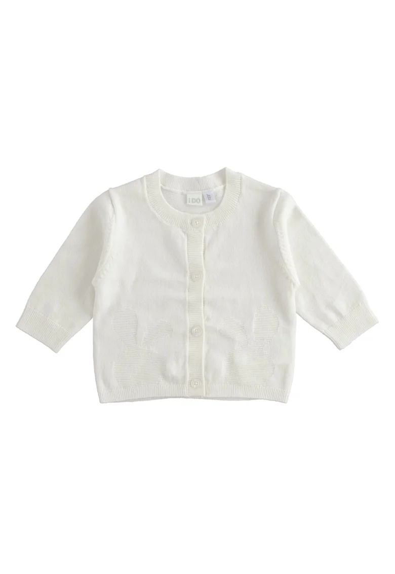 Cardigan tricot bebe baiat,  4.5220, Alb Nature