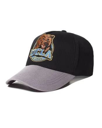 Sapca unisex cu aplicatie logo, pentru baseball Bruins, Negru/Gri cenusiu/Albastru deschis