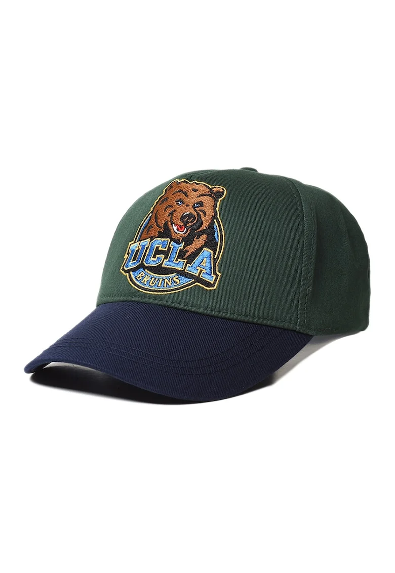 Sapca unisex cu aplicatie logo, pentru baseball Bruins, Alb optic/Verde aquamarin